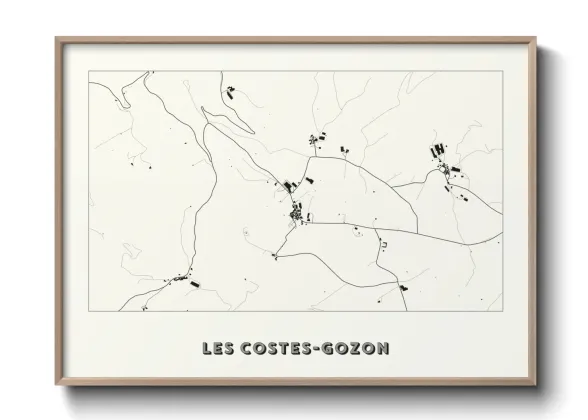 Une affiche de carte sur Les Costes-Gozon