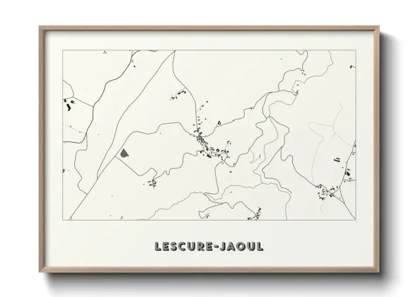 Une affiche de carte sur Lescure-Jaoul