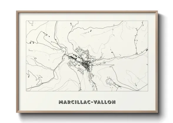 Une affiche de carte sur Marcillac-Vallon