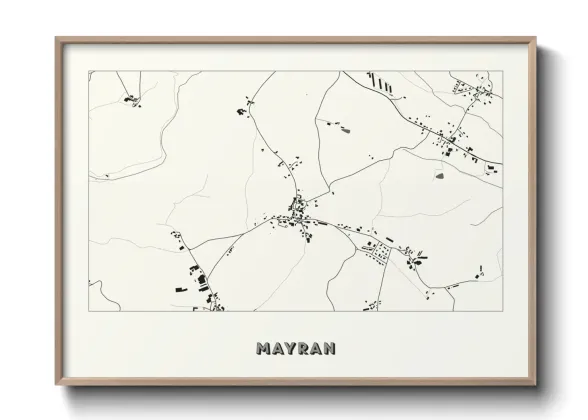 Une affiche de carte sur Mayran