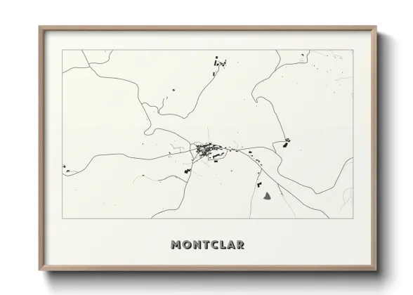 Une affiche de carte sur Montclar