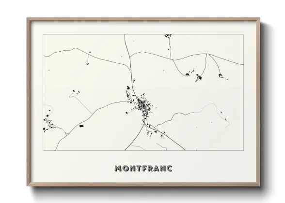 Une affiche de carte sur Montfranc