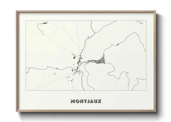 Une affiche de carte sur Montjaux