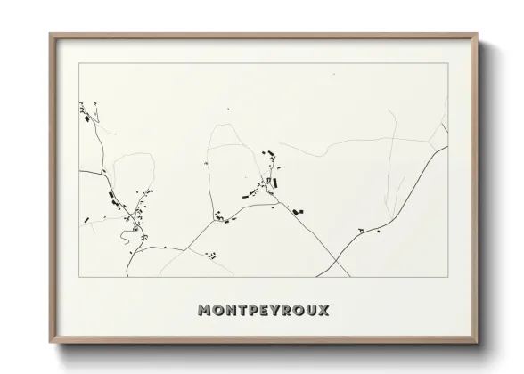 Une affiche de carte sur Montpeyroux