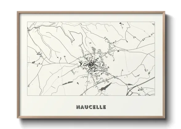 Une affiche de carte sur Naucelle