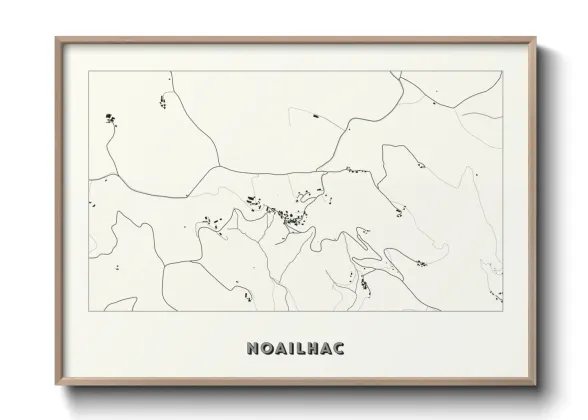 Une affiche de carte sur Noailhac