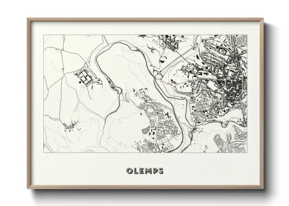 Une affiche de carte sur Olemps