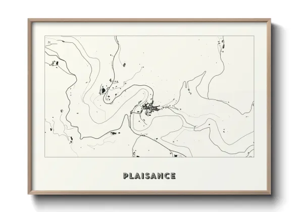Une affiche de carte sur Plaisance