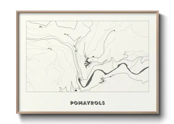 Une affiche de carte sur Pomayrols