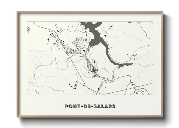 Une affiche de carte sur Pont-de-Salars
