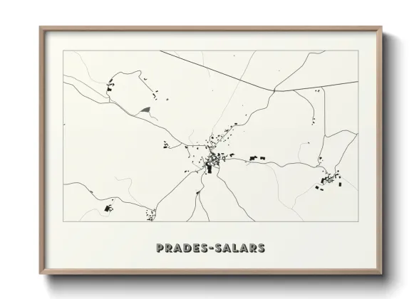 Une affiche de carte sur Prades-Salars