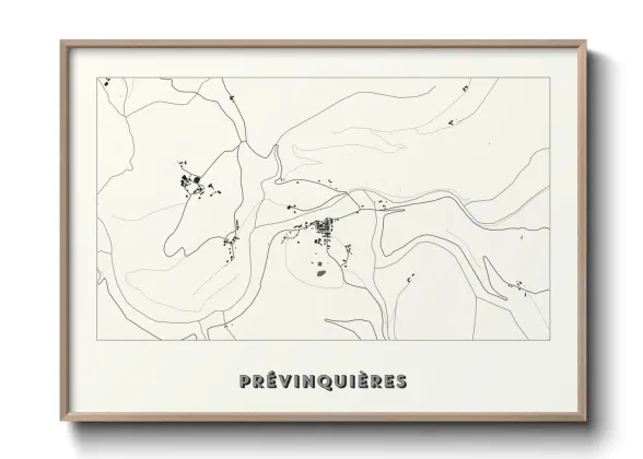 Une affiche de carte sur Prévinquières