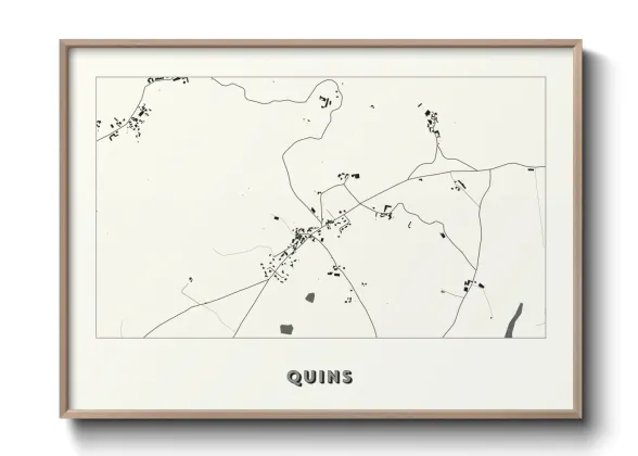 Une affiche de carte sur Quins