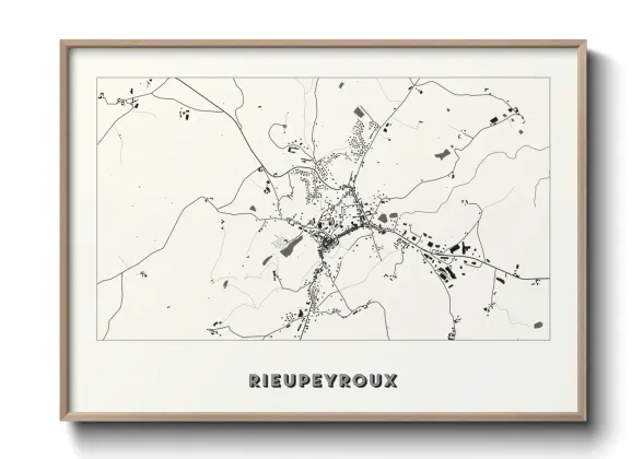 Une affiche de carte sur Rieupeyroux