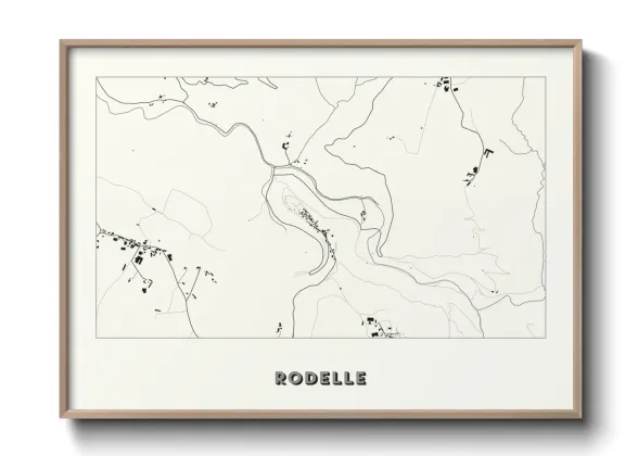 Une affiche de carte sur Rodelle