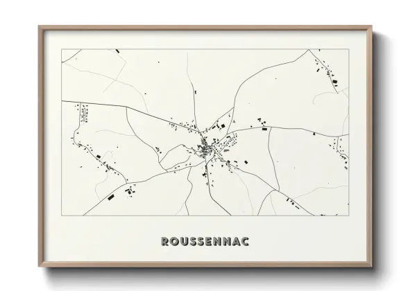 Une affiche de carte sur Roussennac