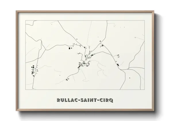 Une affiche de carte sur Rullac-Saint-Cirq