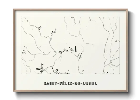 Une affiche de carte sur Saint-Félix-de-Lunel