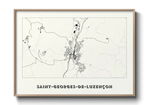 Une affiche de carte sur Saint-Georges-de-Luzençon
