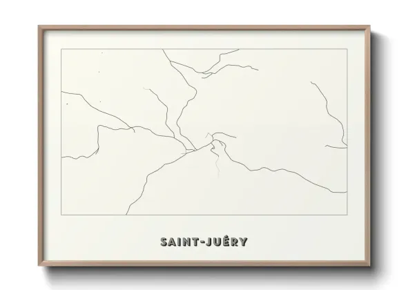 Une affiche de carte sur Saint-Juéry