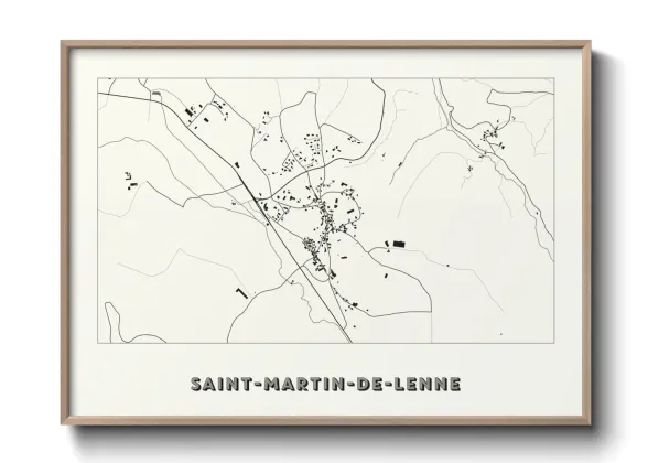 Une affiche de carte sur Saint-Martin-de-Lenne