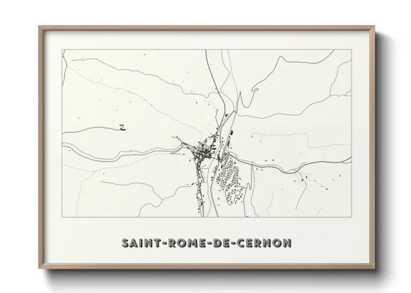 Une affiche de carte sur Saint-Rome-de-Cernon