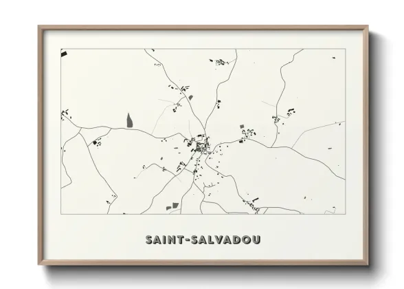 Une affiche de carte sur Saint-Salvadou