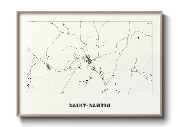 Une affiche de carte sur Saint-Santin