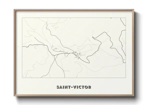 Une affiche de carte sur Saint-Victor