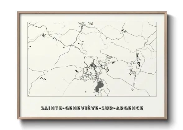Une affiche de carte sur Sainte-Geneviève-sur-Argence