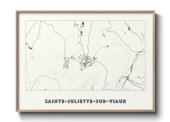 Une affiche de carte sur Sainte-Juliette-sur-Viaur