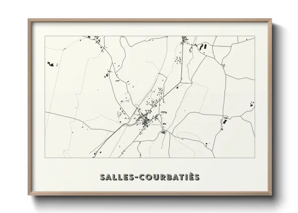 Une affiche de carte sur Salles-Courbatiès