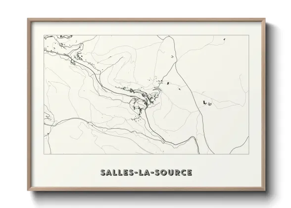 Une affiche de carte sur Salles-la-Source