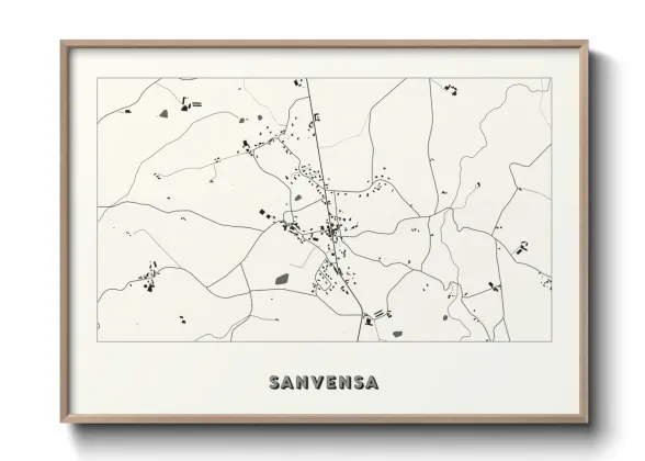 Une affiche de carte sur Sanvensa