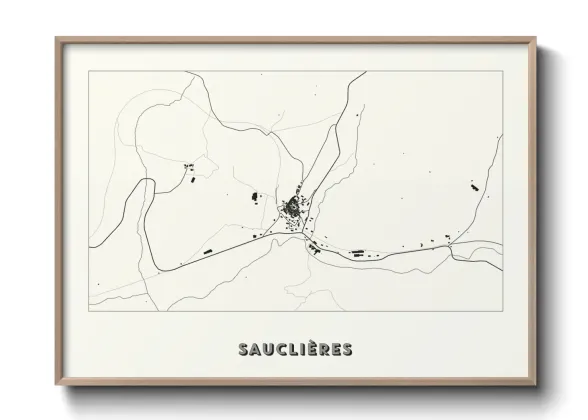 Une affiche de carte sur Sauclières