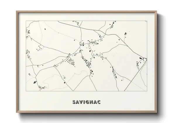 Une affiche de carte sur Savignac