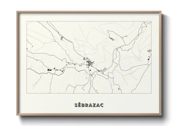 Une affiche de carte sur Sébrazac
