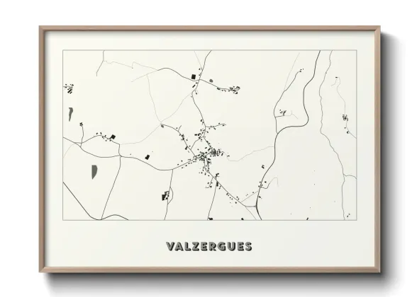 Une affiche de carte sur Valzergues
