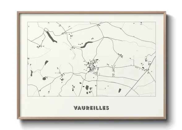 Une affiche de carte sur Vaureilles