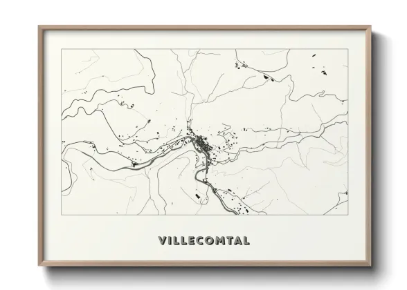 Une affiche de carte sur Villecomtal