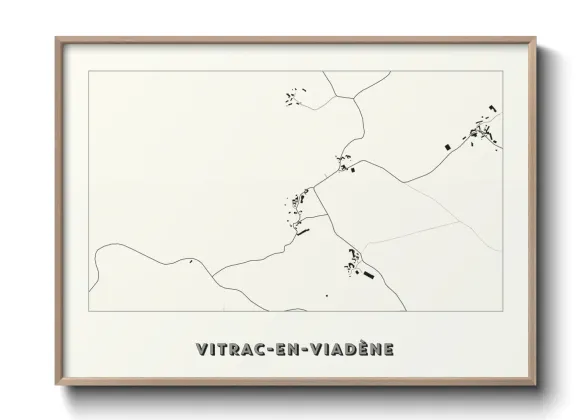 Une affiche de carte sur Vitrac-en-Viadène
