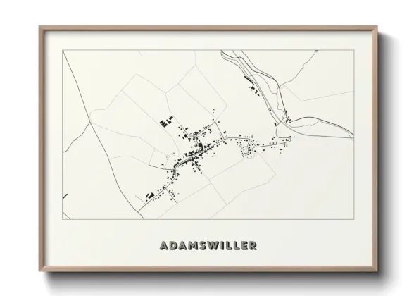 Une affiche de carte sur Adamswiller