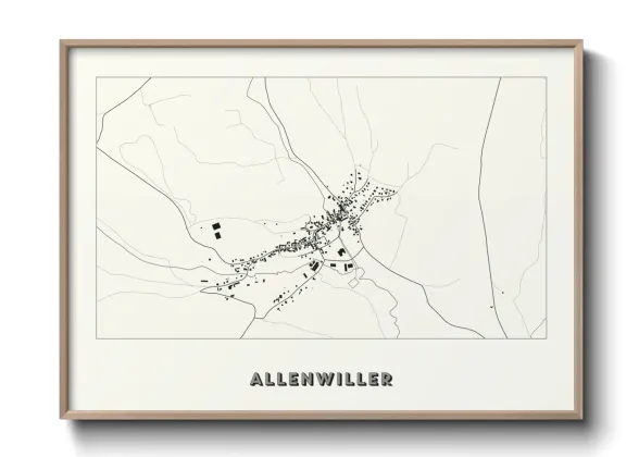 Une affiche de carte sur Allenwiller