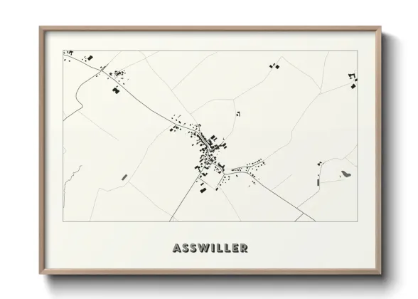 Une affiche de carte sur Asswiller