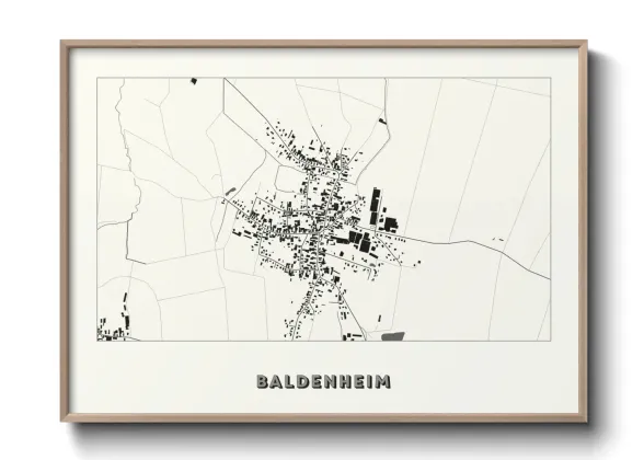 Une affiche de carte sur Baldenheim