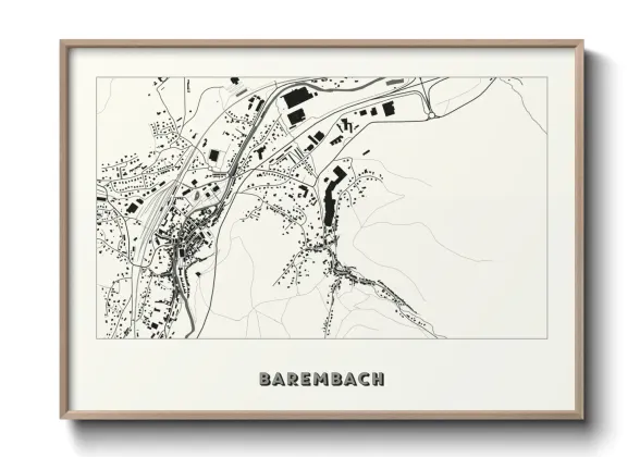 Une affiche de carte sur Barembach