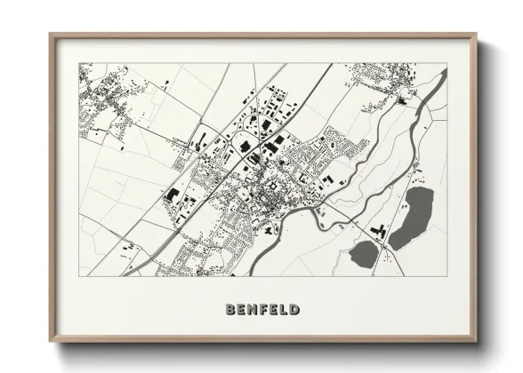 Une affiche de carte sur Benfeld