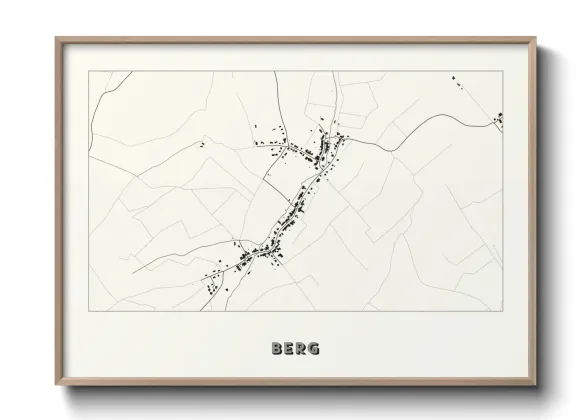 Une affiche de carte sur Berg
