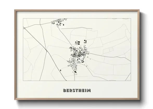 Une affiche de carte sur Berstheim
