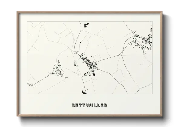 Une affiche de carte sur Bettwiller